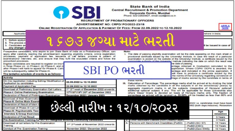 SBI PO Recruitment 2022