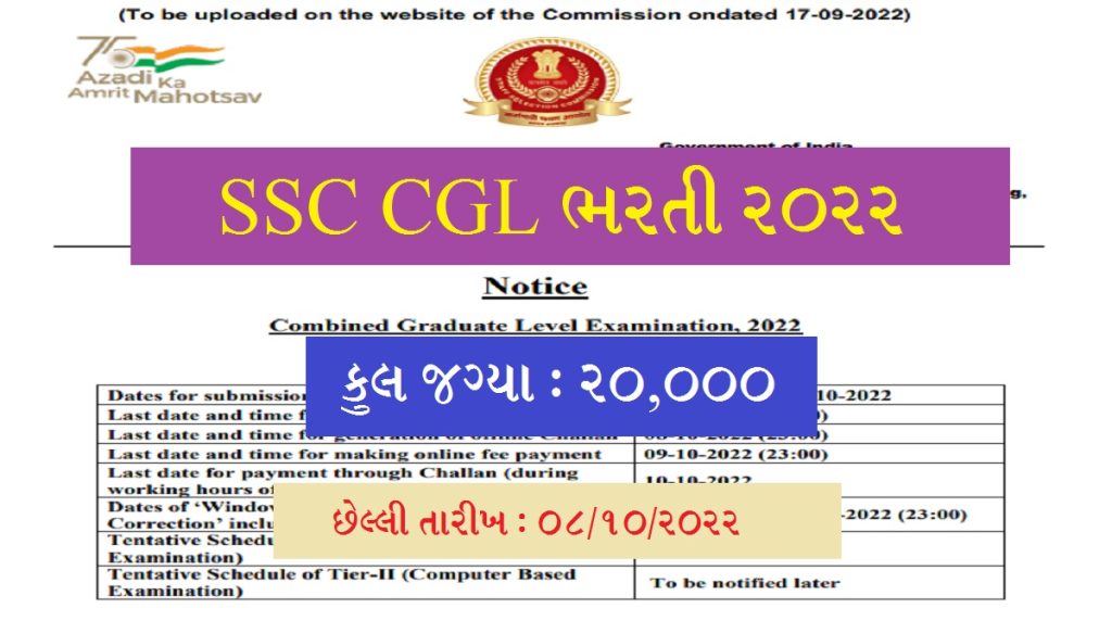 SSC CGL Bharti 2022