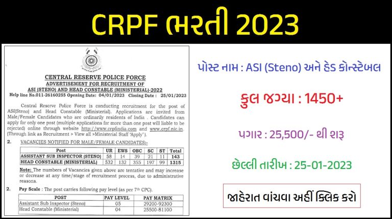 CRPF Recruitment 2023