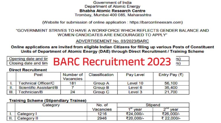 BARC Recruitment 2023