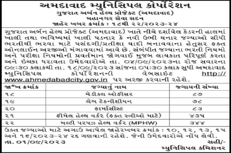 AMC Recruitment 2023