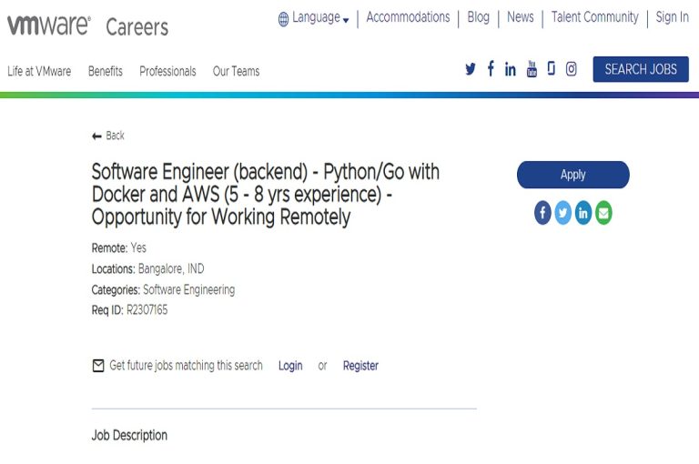VMware Software Engineer