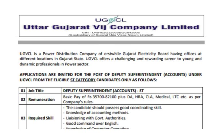 UGVCL Recruitment 2024