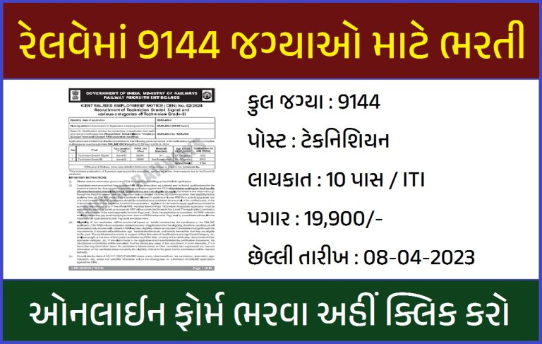 RRB Technician Recruitment 2024