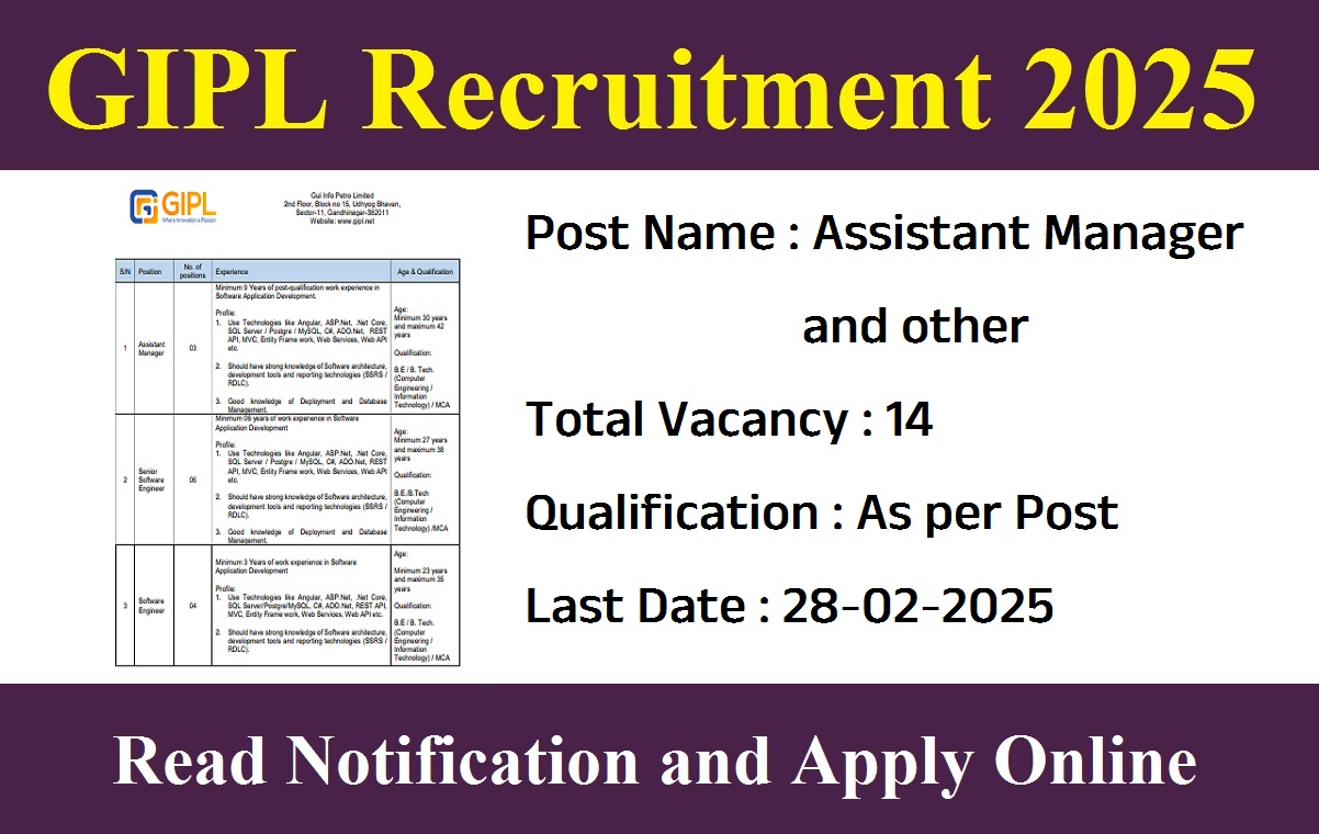 GIPL Recruitment 2025