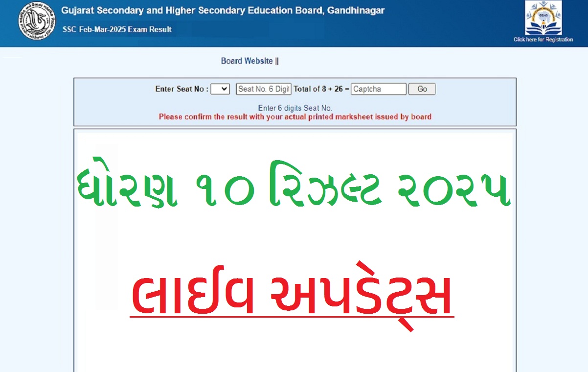 GSEB 10th Result 2025 | GSEB SSC Result 2025