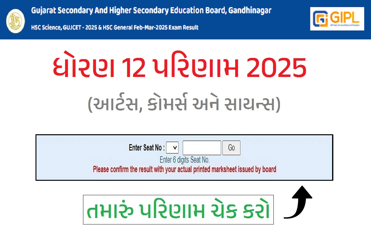 GSEB 12th Result 2025