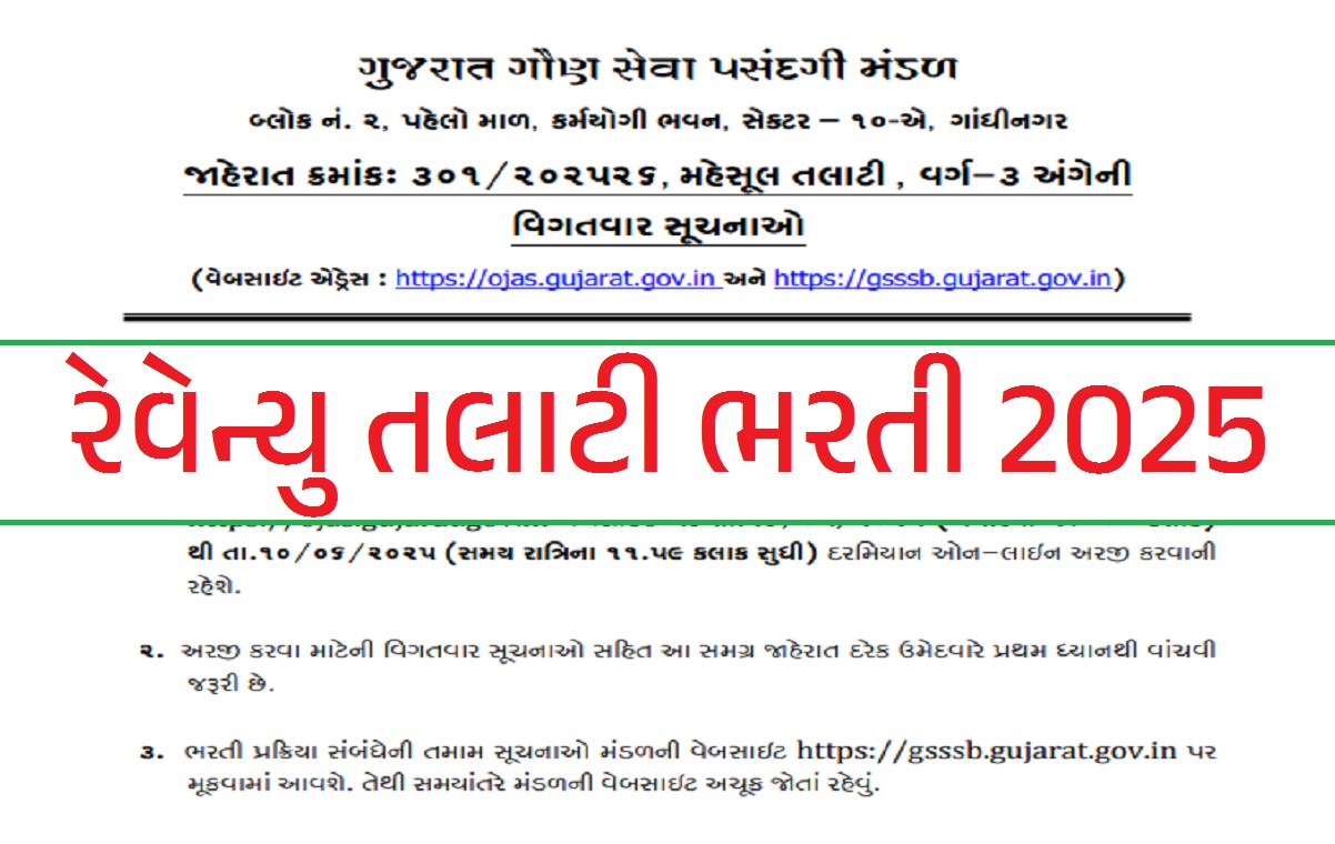 Revenue Talati Bharti 2025