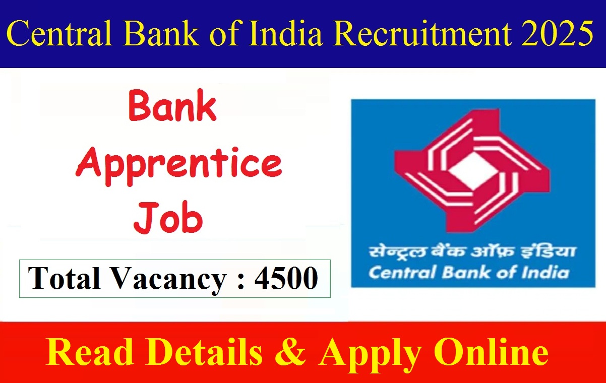 Central Bank of India Apprentice Recruitment 2025
