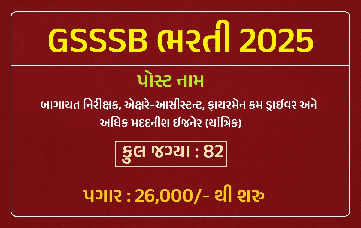 GSSSB Recruitment 2025