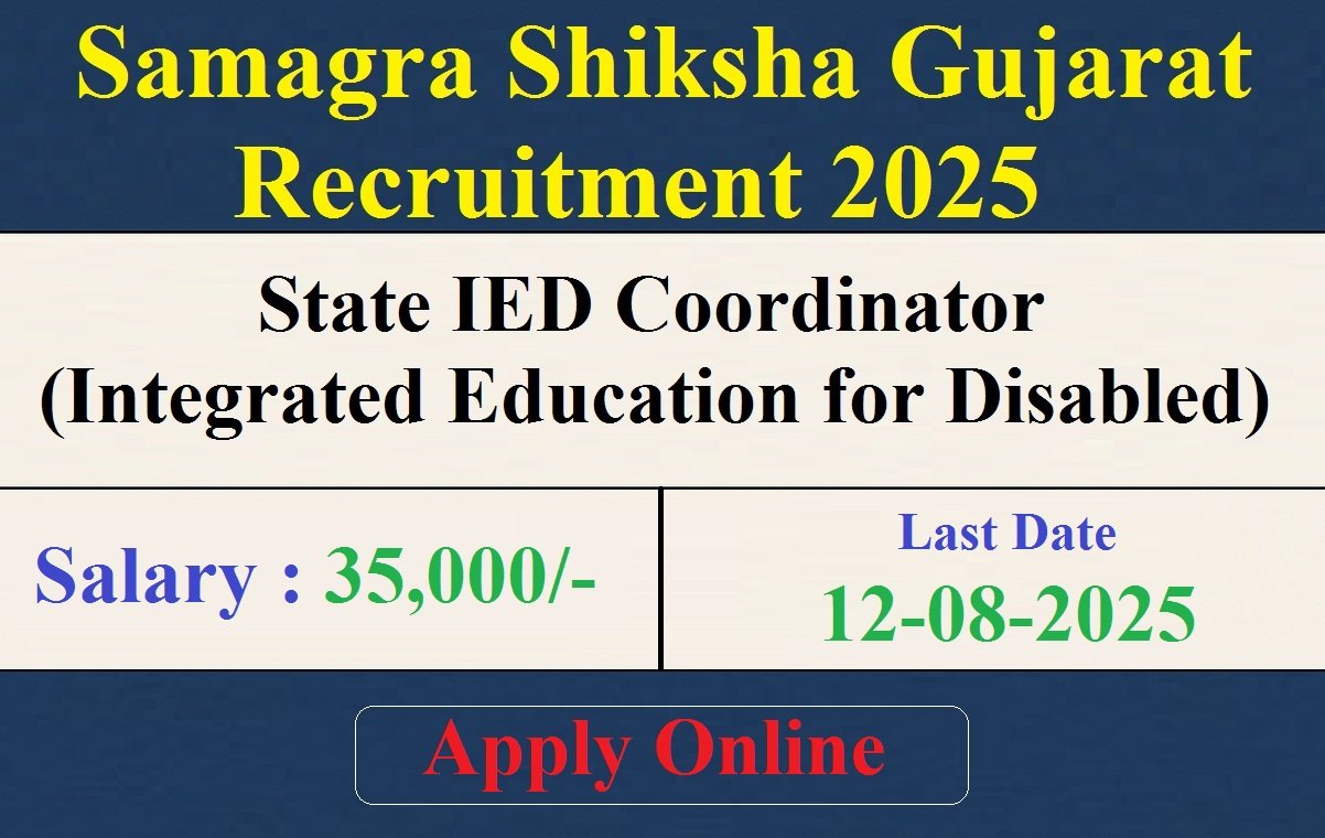 Samagra Shiksha Gujarat Recruitment 2025