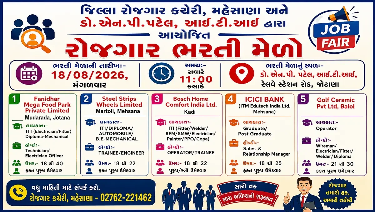 Mehsana Job Fair 2026