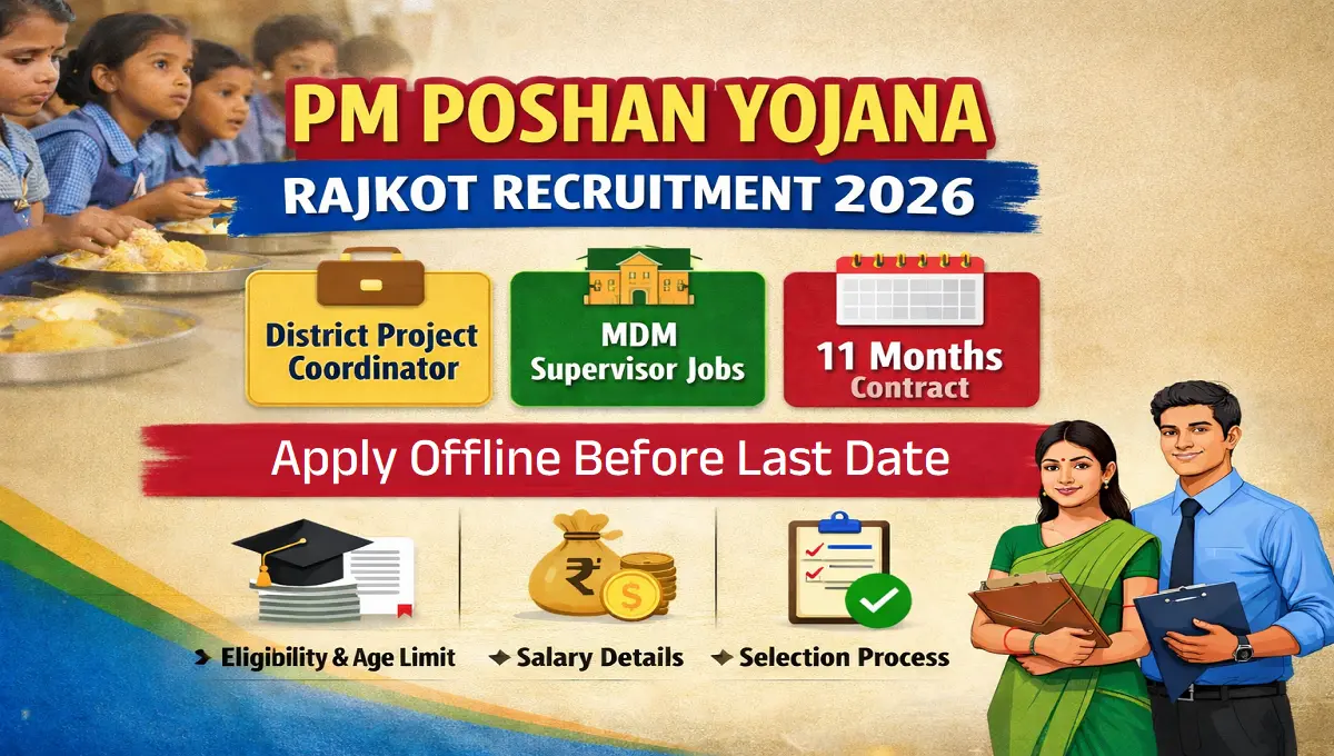 PM Poshan Yojana Rajkot Recruitment 2026