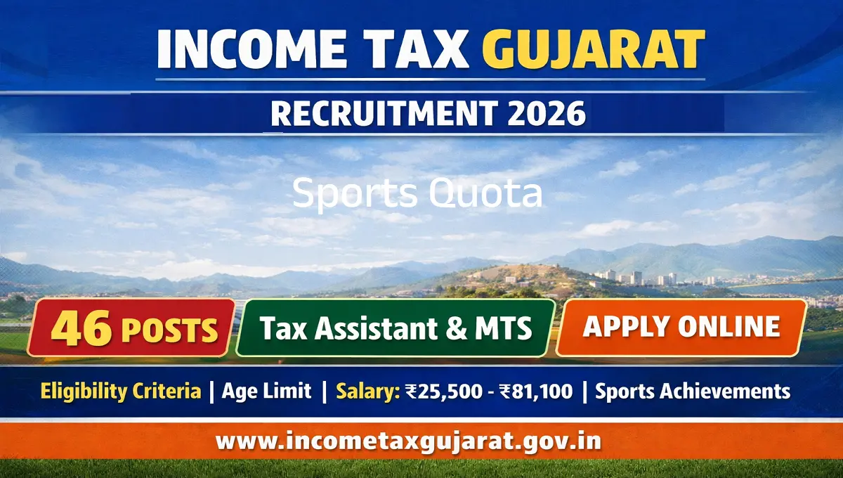 Income Tax Gujarat Sports Quota Recruitment 2026