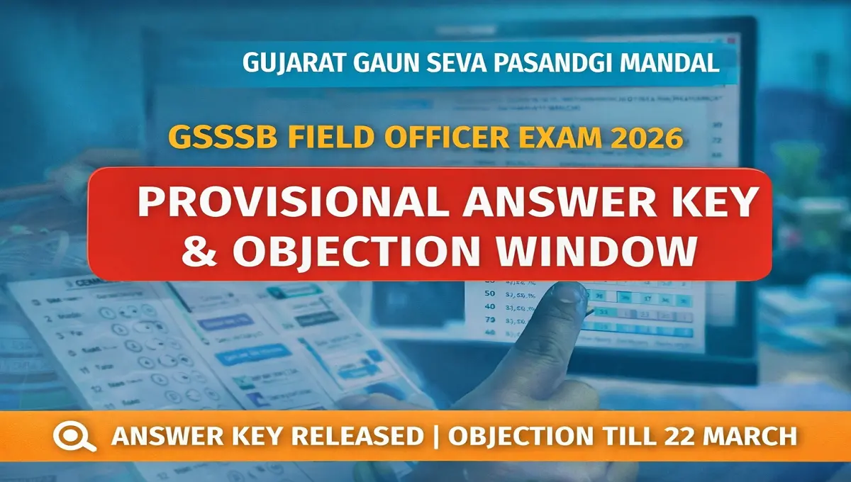 GSSSB Field Officer Answer Key 2026