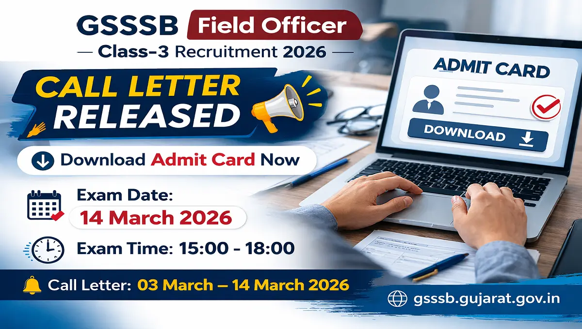GSSSB Field Officer Call Letter 2026