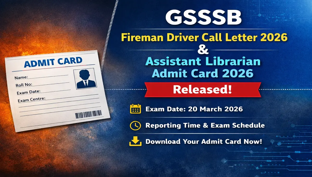 GSSSB Fireman Driver Call Letter 2026