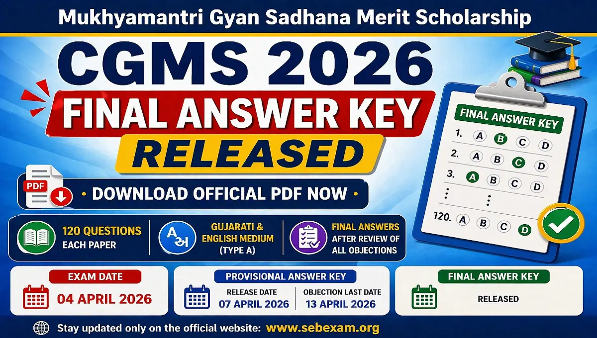 CGMS 2026 Final Answer Key