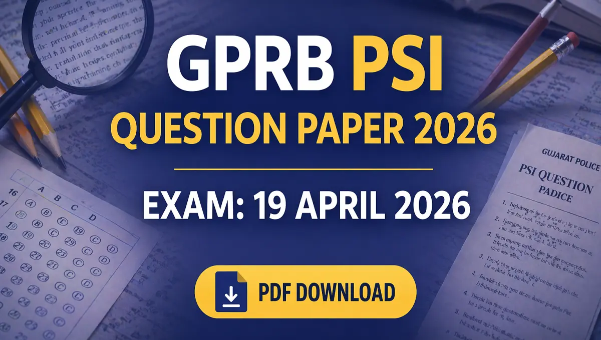 GPRB PSI Question Paper 2026