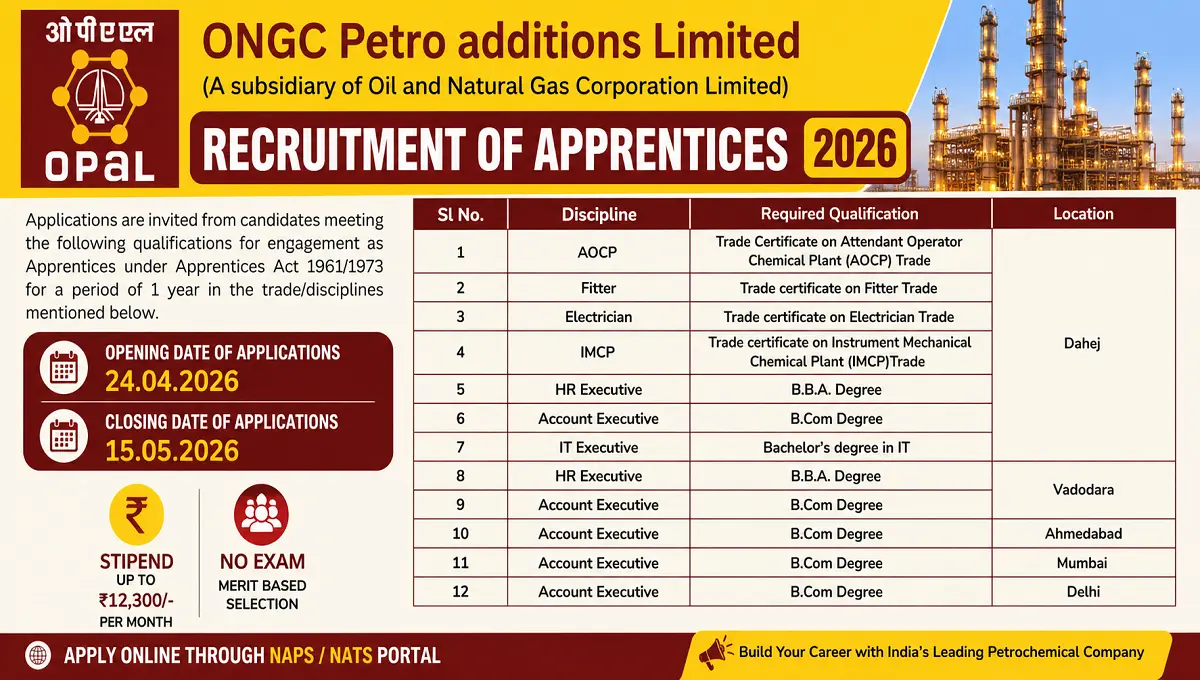 OPaL Apprentice Recruitment 2026