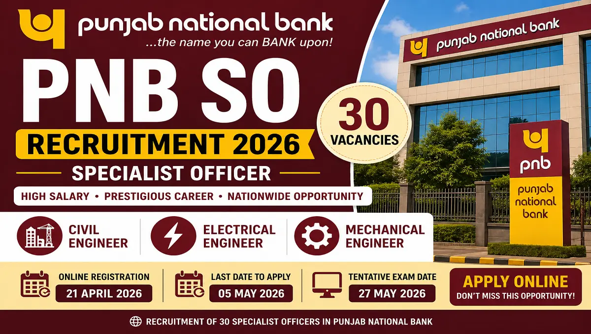 PNB Specialist Officer Recruitment 2026