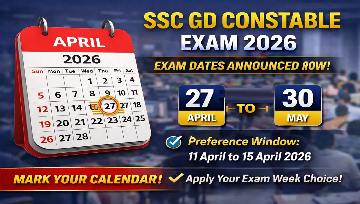 SSC GD Constable 2026 Exam Schedule