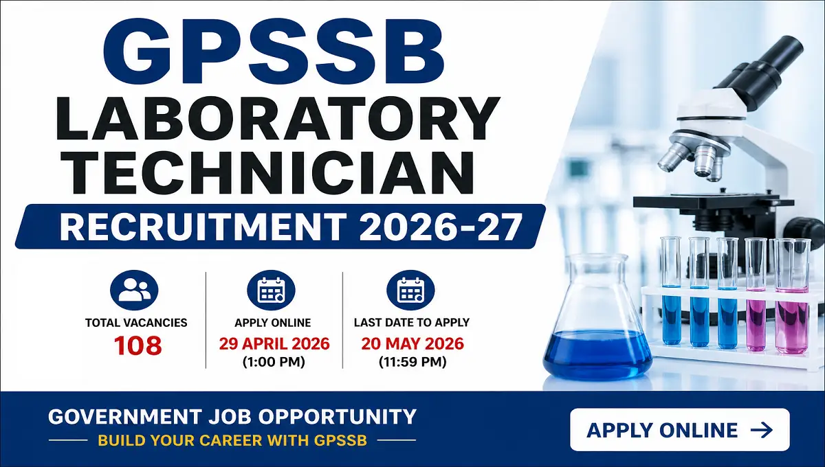 GPSSB Laboratory Technician Recruitment 2026
