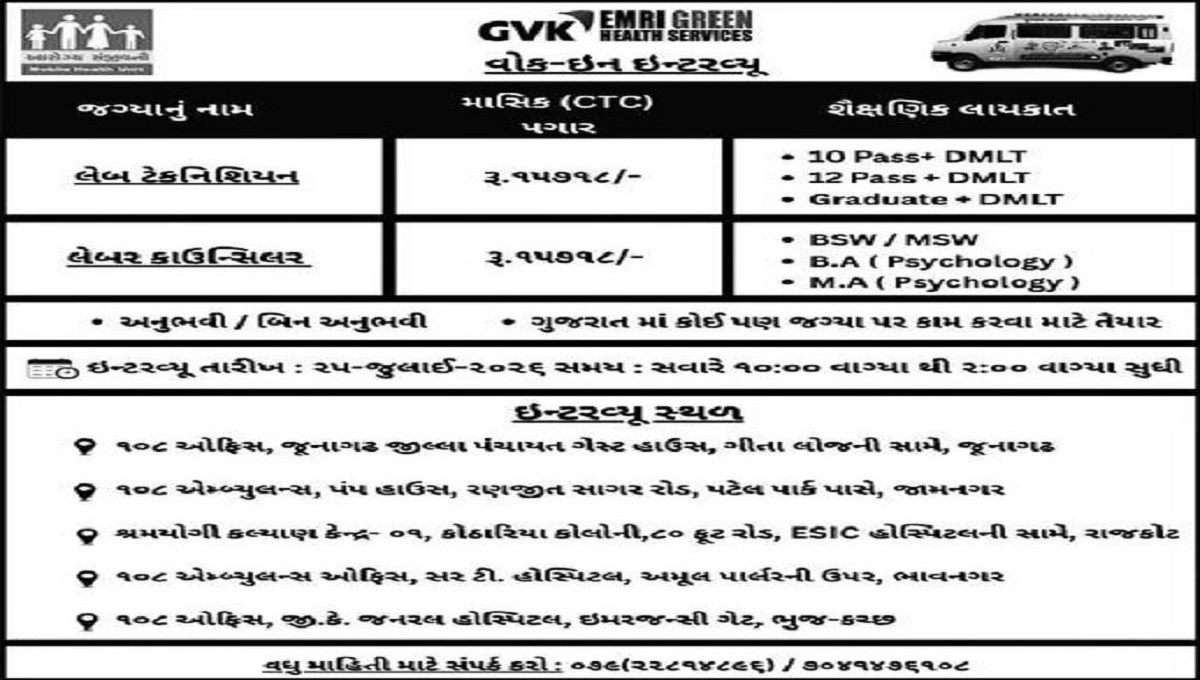 GVK EMRI Recruitment 2026