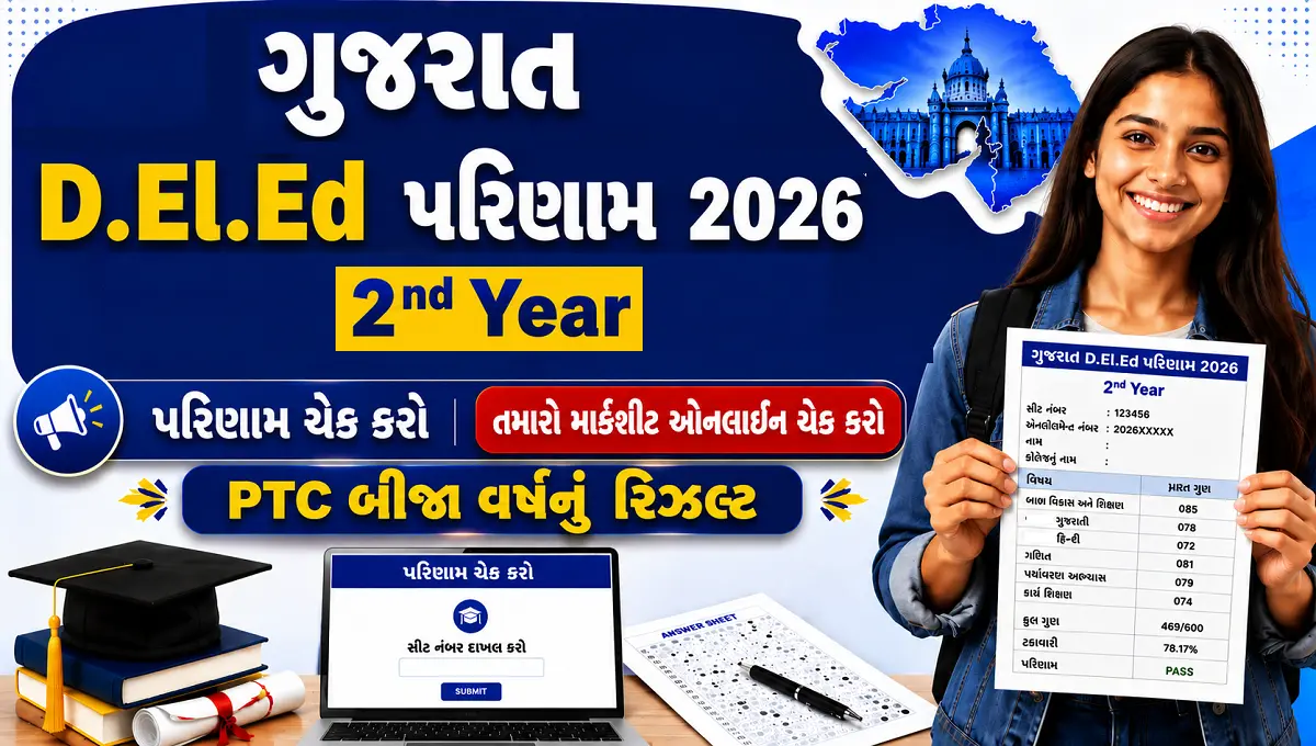 Gujarat D.El.Ed Result 2026