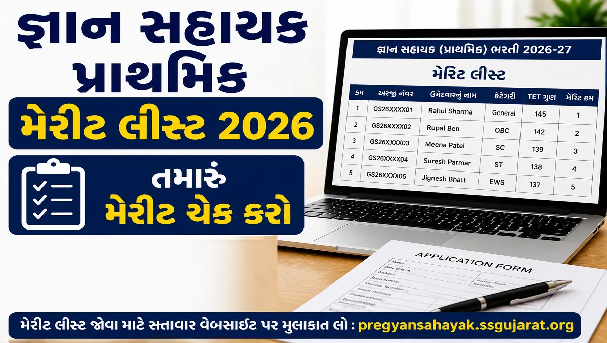 Gyan Sahayak Primary Merit List 2026