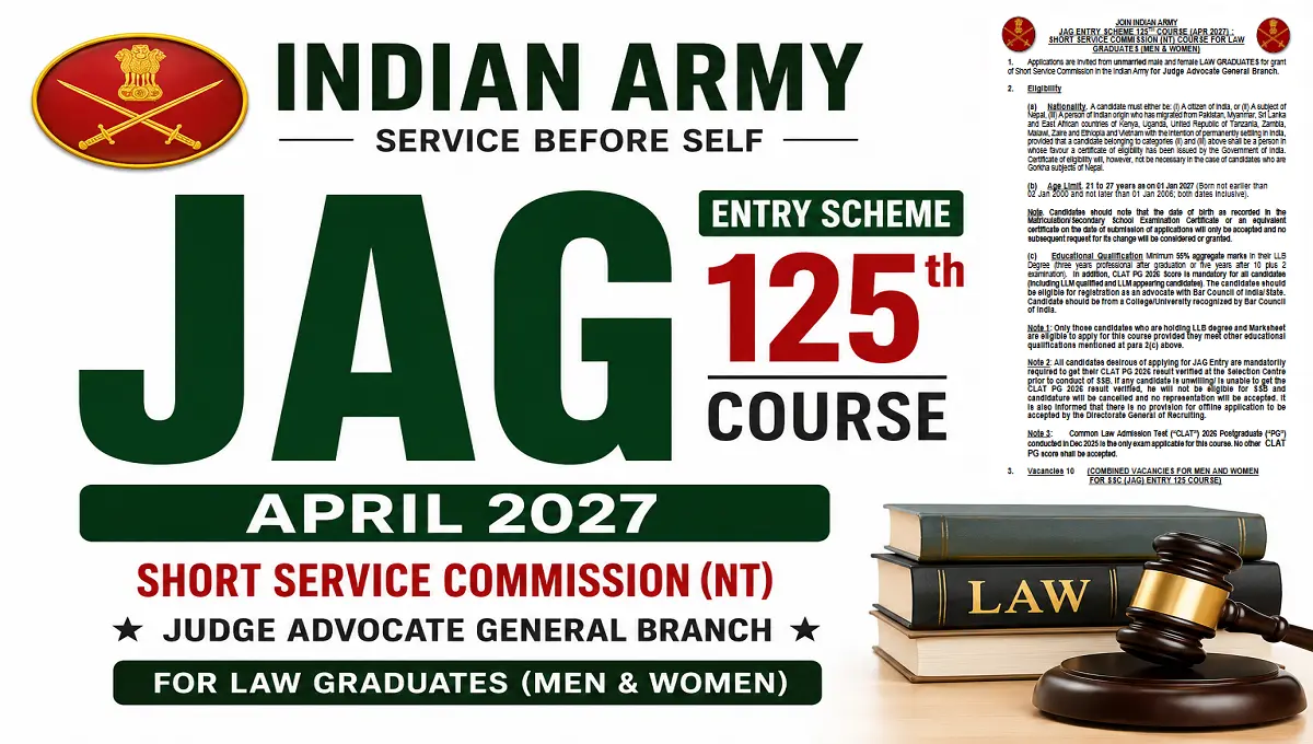 Indian Army JAG Entry Scheme 2027