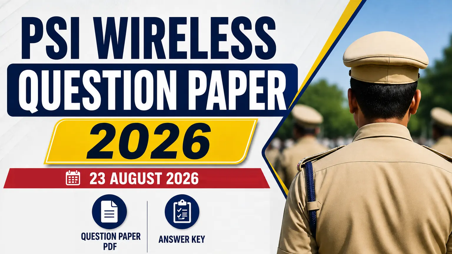 Gujarat Police PSI Wireless Question Paper 2026