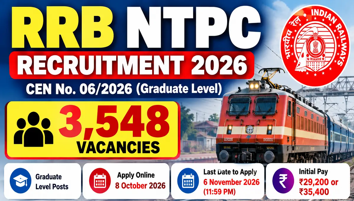 RRB NTPC Recruitment 2026